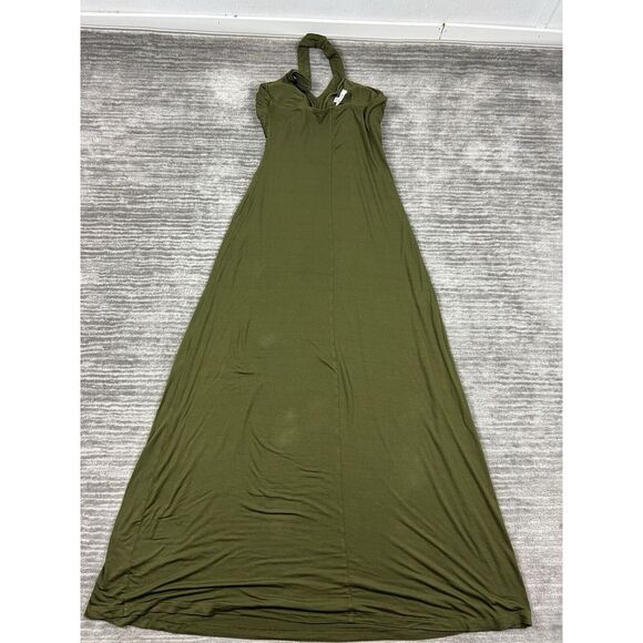 Spense Dress Womens Medium Green Maxi Halter Retro Vibes - Picture 7 of 12